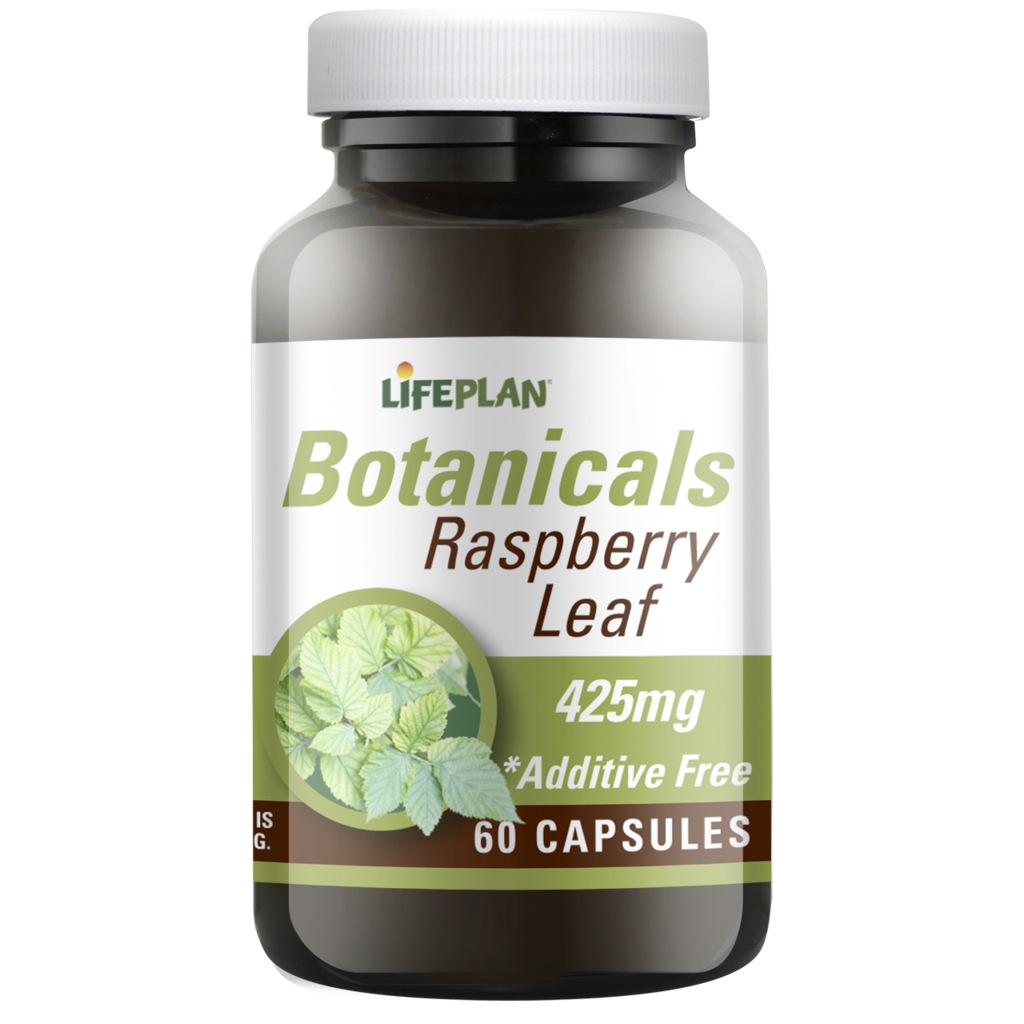 LIFEPLAN BOTANICALS RASPBERRY LEAF 425MG, 60 CAPSULES