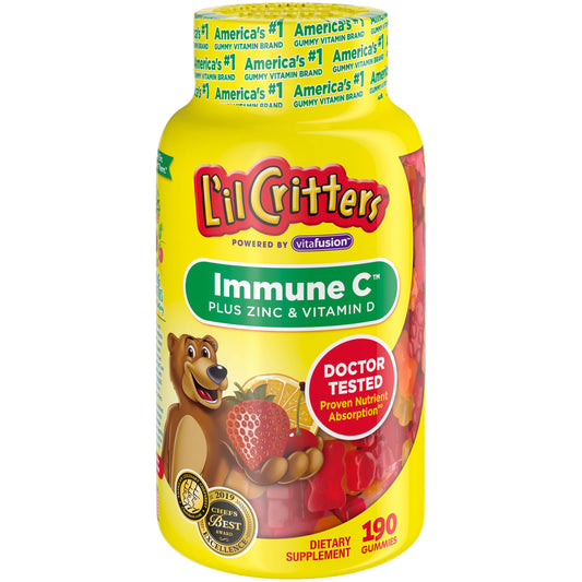 L’IL CRITTERS GUMMIES IMMUNE C PLUS ZINC & VITAMIN D, 190 GUMMIES
