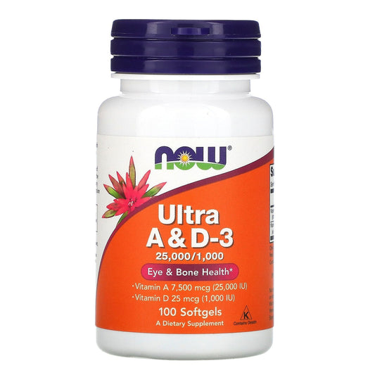 NOW ULTRA A & D-3, 100 SOFTGELS