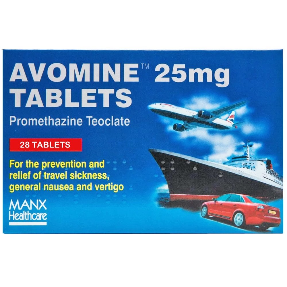 Avomit Avomine Tablets – Relief for Travel Sickness & Nausea – Caplet