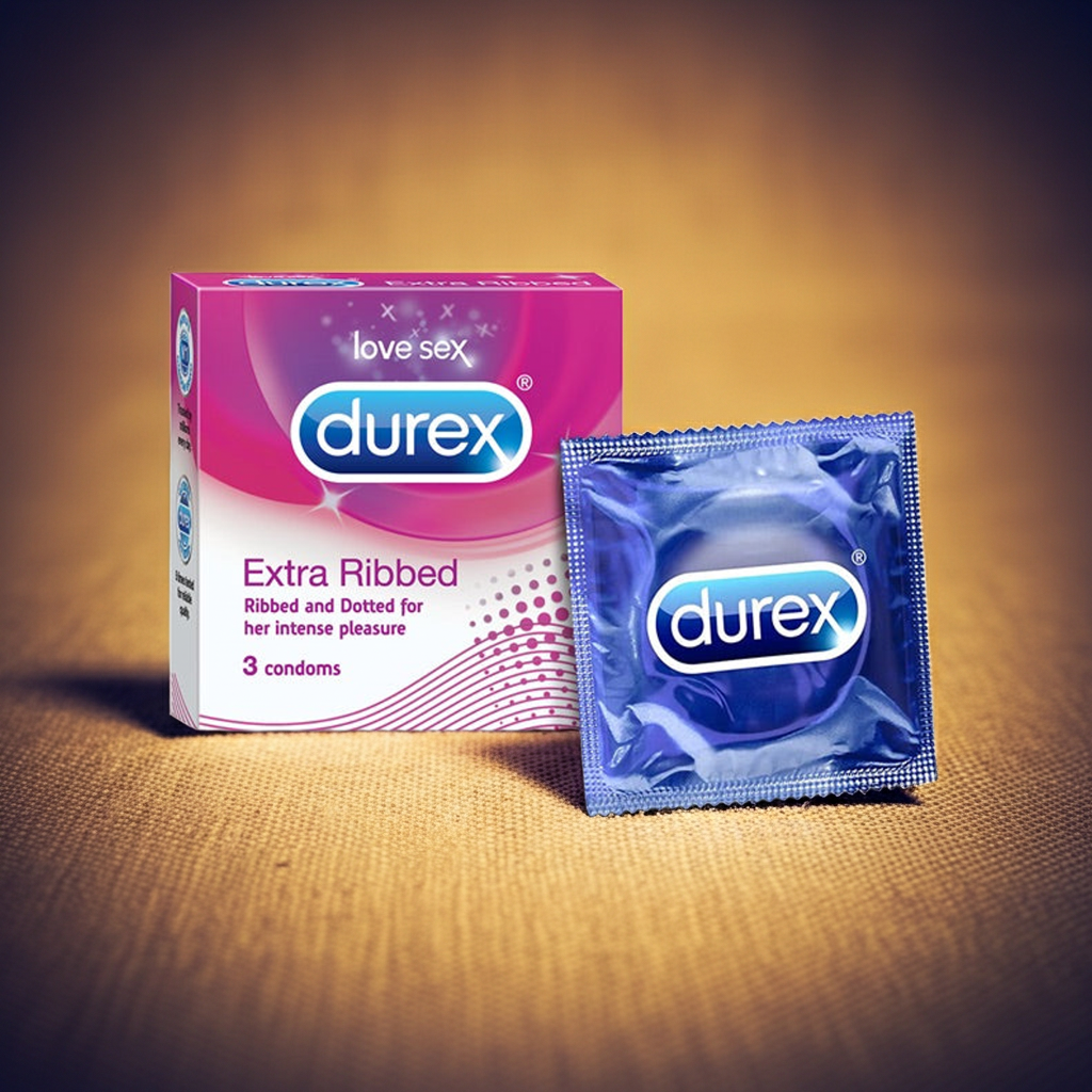 DUREX EXTRA RIBBED 3 CONDOMS