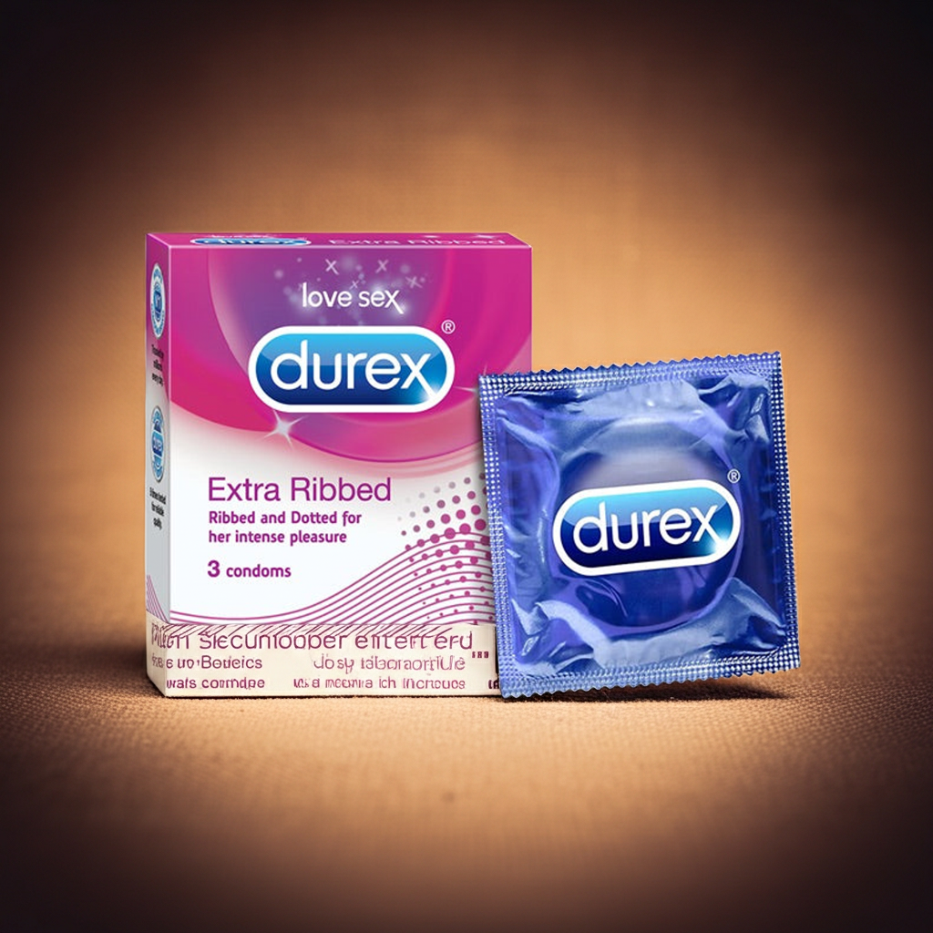 DUREX EXTRA RIBBED 3 CONDOMS