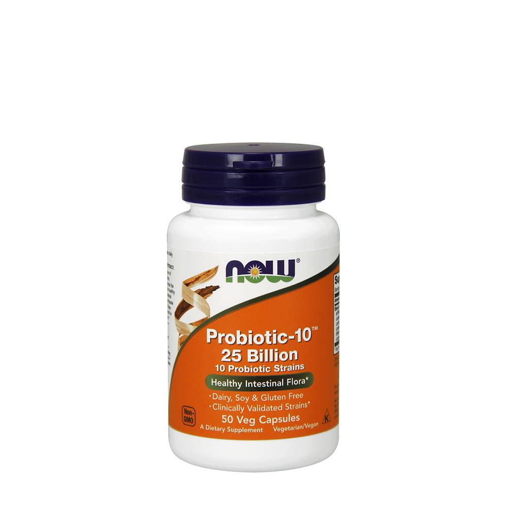 NOW PROBIOTIC-10 25 BILLION, 50 CAPSULES